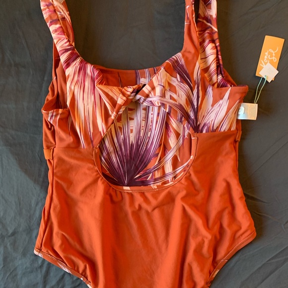 SOLD | Orange Tropical One-piece Swimsuit - Picture 2 of 7